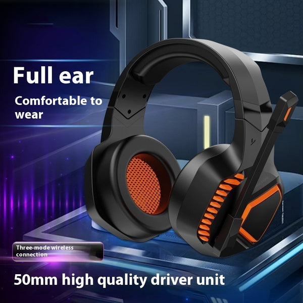 Professional Wireless Gaming Headset with Noise Reduction & Rotatable Microphone