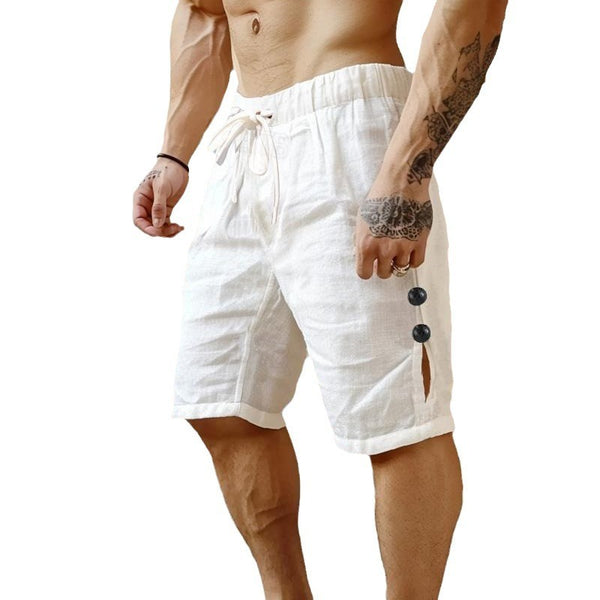 Comfortable Linen Summer Shorts with Drawstring - Elastic Waist Casual Shorts