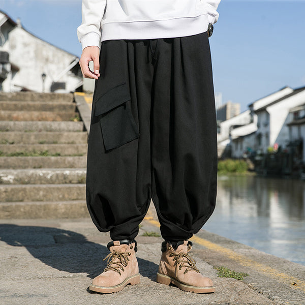 Men's Tactical Cargo Pants - Wide Leg Workwear Trousers with Large Pockets