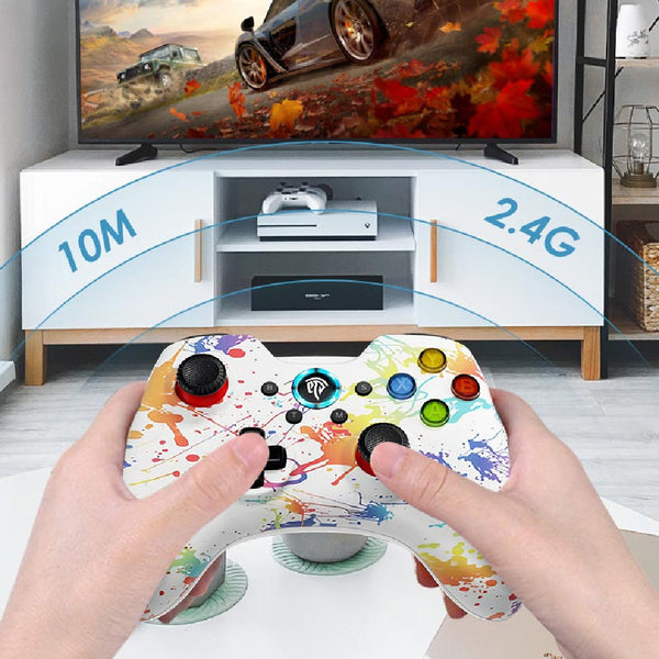 Wireless Gaming Controller - Dual Mode PC Compatible Gamepad with Vibration