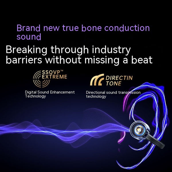 Revolutionary Bone Conduction Wireless Bluetooth Headset - Clip-On Design
