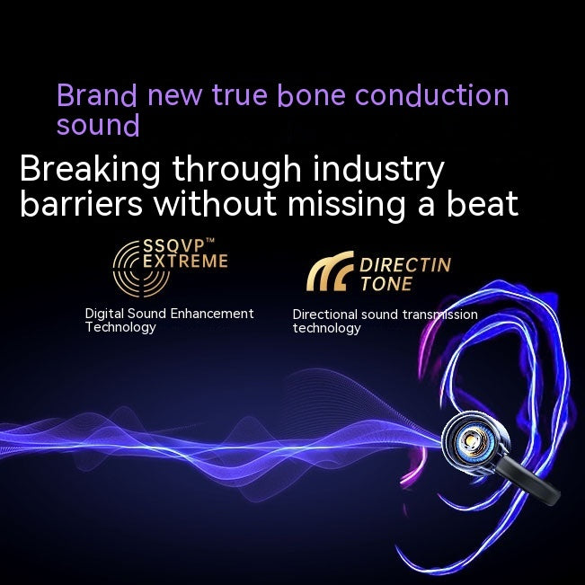 Revolutionary Bone Conduction Wireless Bluetooth Headset - Clip-On Design