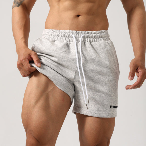 Men's Cotton Stretch Workout Shorts - Casual Athletic Shorts with Padding