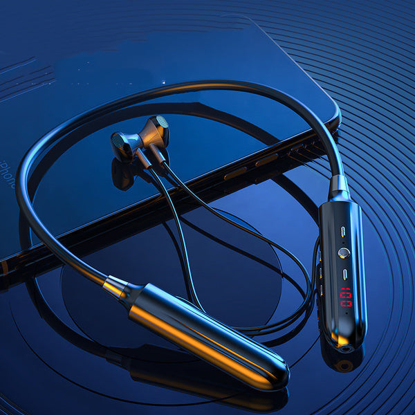 Wireless Bluetooth 5.0 Neckband Headset - 12H Battery Life Sound Card