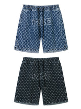 Vintage Distressed Denim Shorts - Casual Frayed Cotton Shorts for Men