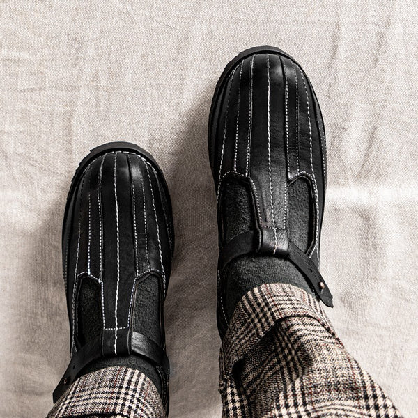 Elegant Vintage Breathable Leather Casual Shoes - Square Toe Summer Footwear