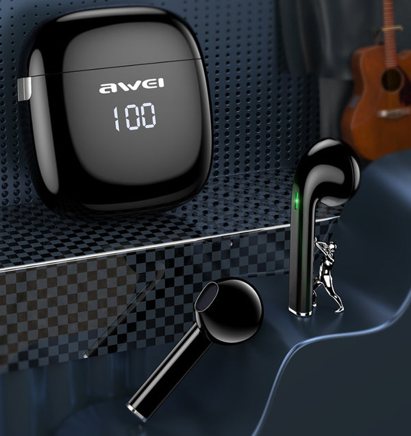 Wireless Bluetooth 5.0 Earbuds with Active Noise Cancellation & Digital Display