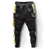Professional Multi-Pocket Cargo Jeans - Tactical Workwear for Men Size 29