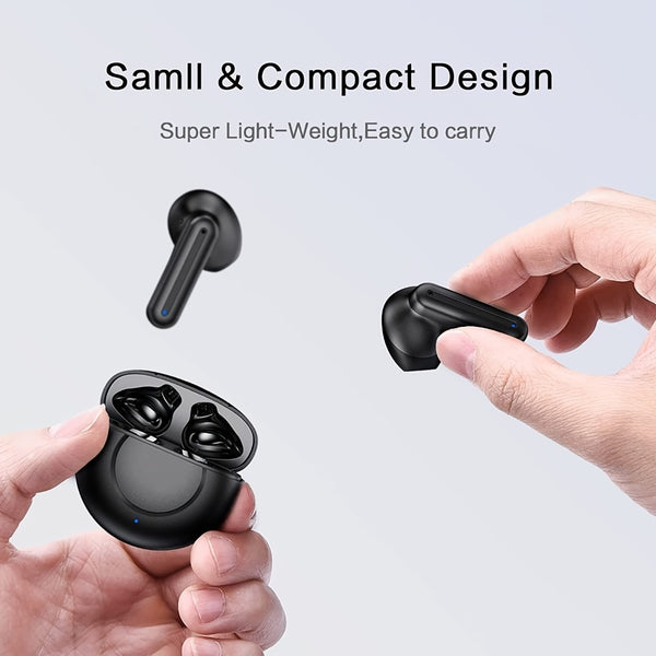 Wireless Bluetooth 5.3 Earbuds - Semi-In-Ear True Wireless Headphones with 7H Battery Life