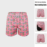 Premium Anti-Embarrassment Double Layer Swimming Trunks for Men - Quick Dry Beach Shorts