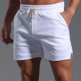 Premium Cotton Athletic Shorts - Men's Moisture-Wicking Running Capris