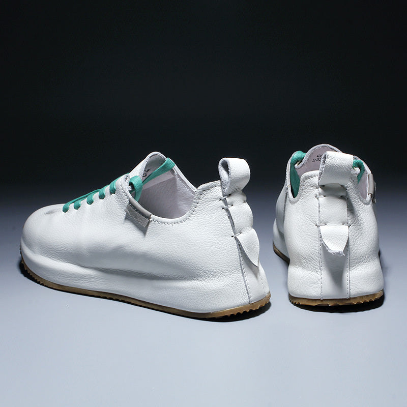 Premium Men's Leather Sports Casual Shoes - Comfortable Versatile Korean Style Footwear