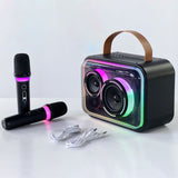 Premium RGB Bluetooth Karaoke Speaker - Portable Wireless Stereo with Colorful LED Lights