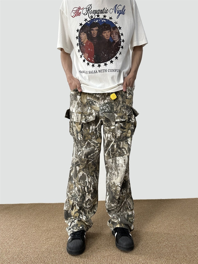 Tactical Camouflage Cargo Overalls - Loose Fit Military Style Workwear