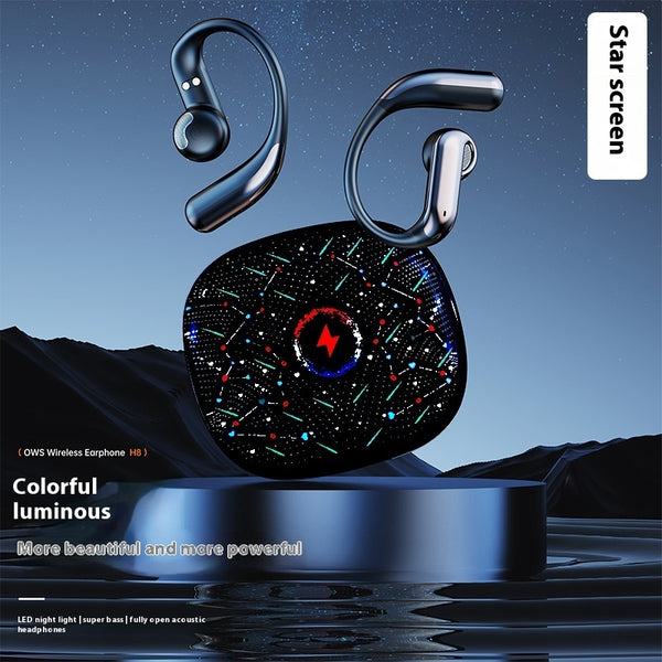 Starry Sky Wireless Bluetooth Earbuds - Open Ear Sports Headphones with 8+ Hour Battery