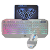 Illuminated Gaming Keyboard & Mouse Combo - Backlit RGB Set with Multimedia Keys