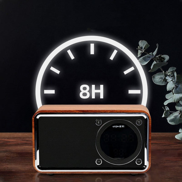 Wooden Bluetooth Speaker with Subwoofer - Desktop Wireless Audio System