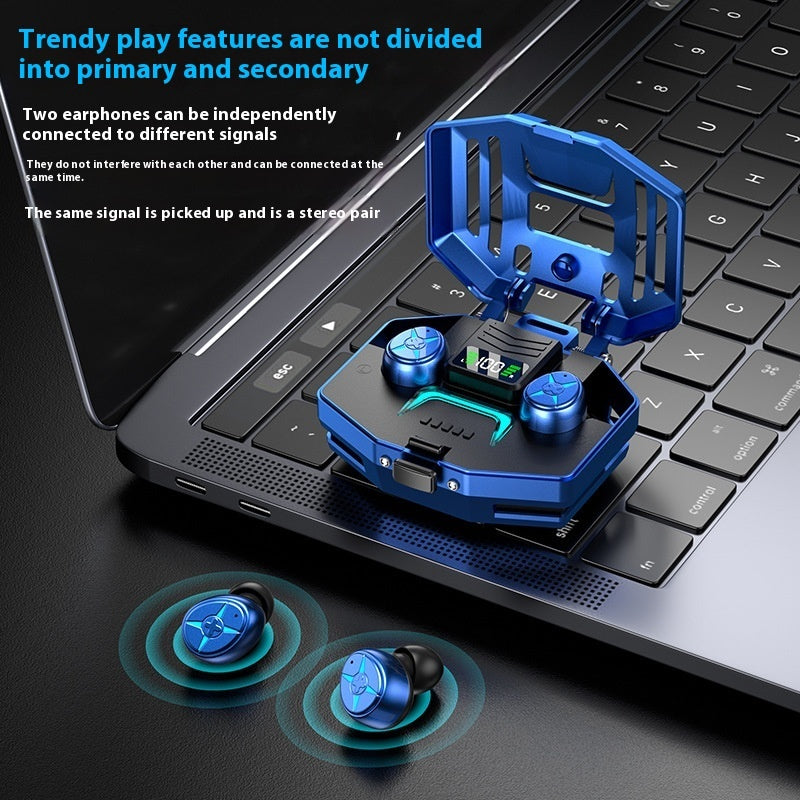 Gaming Bluetooth Earbuds with Digital Display - Waterproof Wireless Headphones