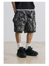 Men's Casual Straight-Leg Denim Shorts - Comfortable Mid-Waist Cotton Shorts