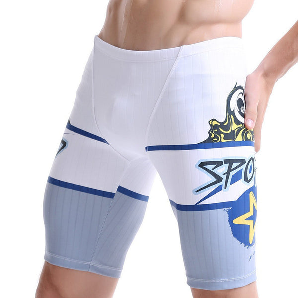 Quick-Dry Competition Swimming Trunks - Men's Athletic Swimwear