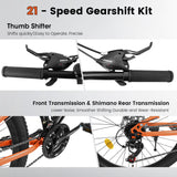 A26336-26 Inch Steel Frame Shock Fork Plus Shock Absorber 21-speed Unisex Mountain Bike