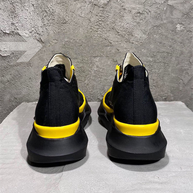 Double Bottom Satin Canvas Thick Bottom Low Top Casual Shoes