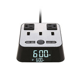 LED American Standard Socket USB Alarm Clock Socket