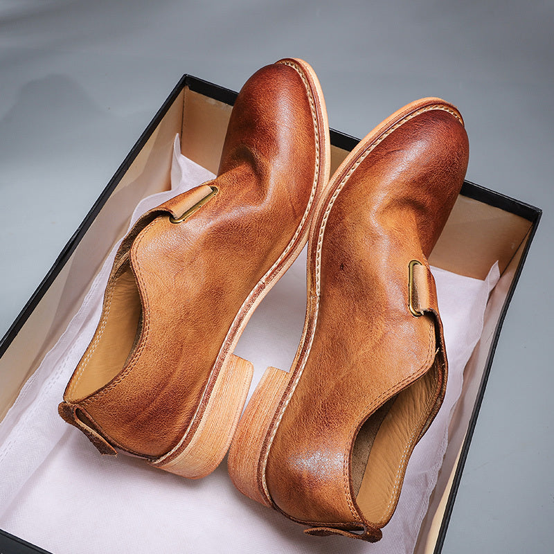 Elegant Cowhide Leather Heightened Casual Women's Shoes
