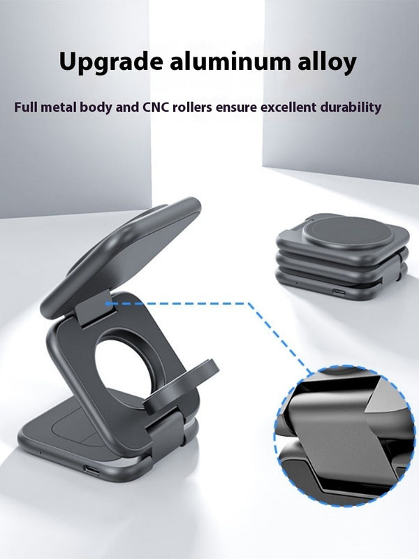 3-in-1 Magnetic Wireless Charging Station - Universal Fast Charger for Phone, Watch & Headset