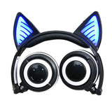 Wireless LED Gaming Headphones - Foldable Bluetooth Over-Ear Headset with Microphone