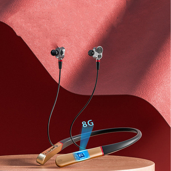 Ultra-Long 30H Battery Bluetooth Sports Earphones with 8GB Memory