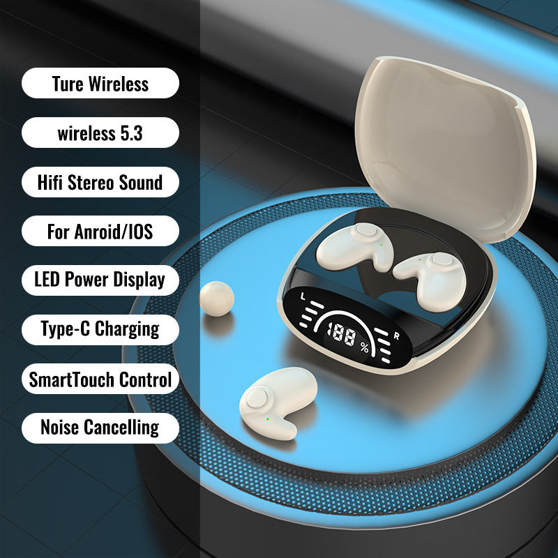 Premium Wireless Bluetooth Earbuds - Comfortable Post-Ear Design
