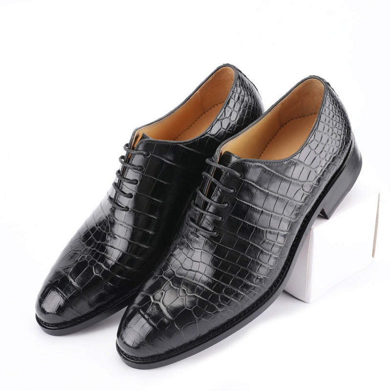 Sophisticated Genuine Leather Oxford Dress Shoes for Men