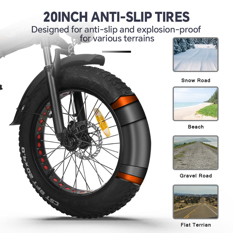 DRVETION AT20 Electric Bicycle - 750W Motor, 48V Battery, 45KM/H Max Speed