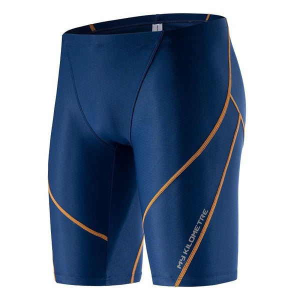 Quick-Dry Men's Swimming Trunks - Professional Five-Point Design