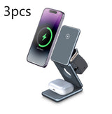 MagSafe 15W 3-in-1 Magnetic Wireless Charging Station - Phone, Watch & Earbuds Charger