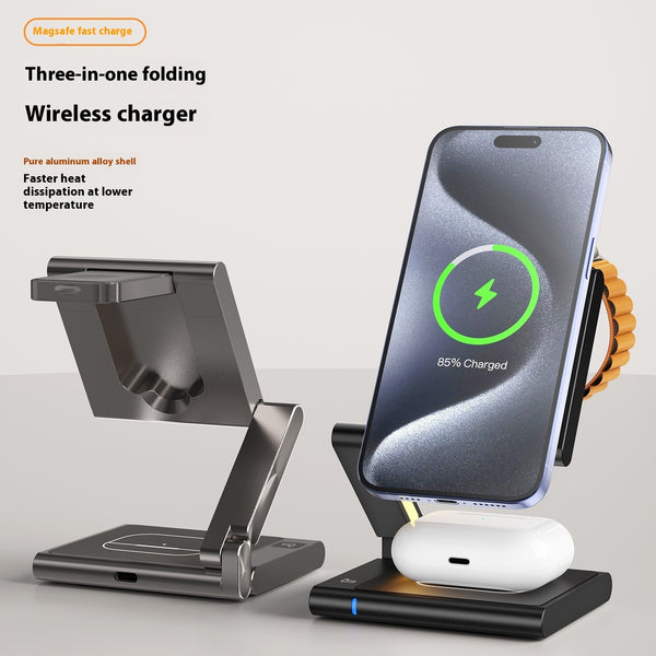 Premium 3-in-1 Wireless Charging Station - Phone, AirPods & Apple Watch