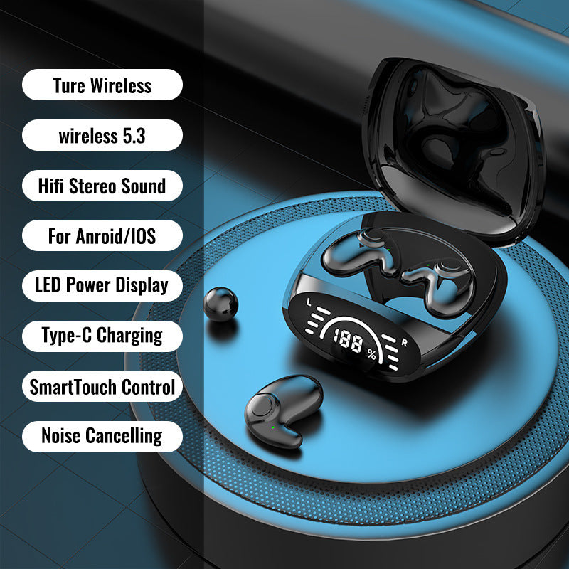 Premium Wireless Bluetooth Earbuds - Comfortable Post-Ear Design