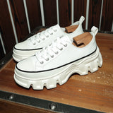 Men's Lace-Up Platform Shoes - Stylish Elevator Sneakers with 5cm Heel