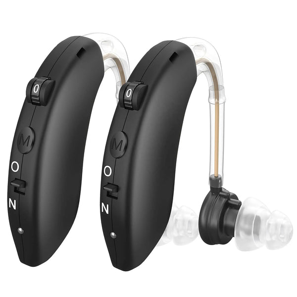 Advanced USB Rechargeable Hearing Aid - 60W Behind-the-Ear Sound Amplifier for Seniors