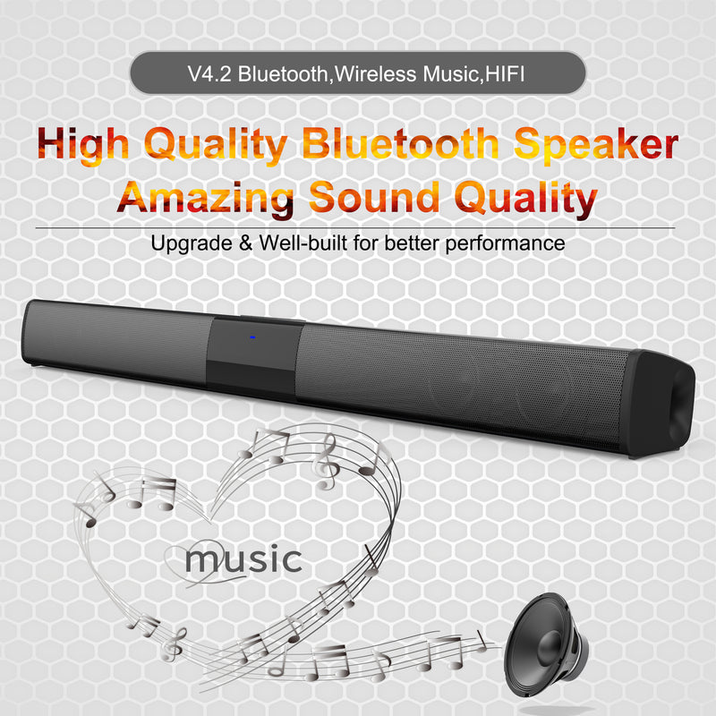 Premium Bluetooth Home Theater Sound System - Wireless Computer Speaker with Remote Control