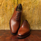 Sophisticated Vintage Leather Oxford Shoes - Handcrafted Business Footwear