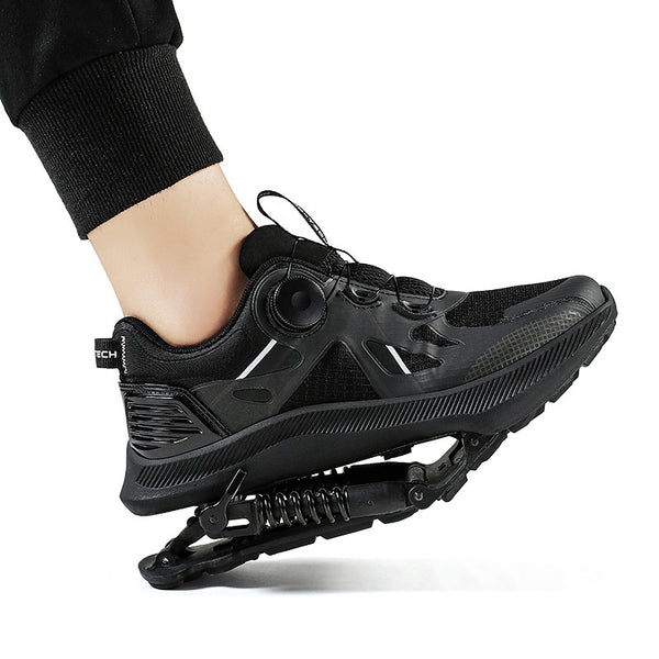 Black Tech Power Mechanical Running Shoes - Professional Athletic Marathon Footwear