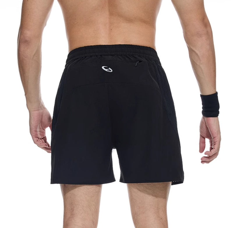 Men's Athletic Running Shorts - Four-Point Stretch Training Shorts with Laser Punching Technology