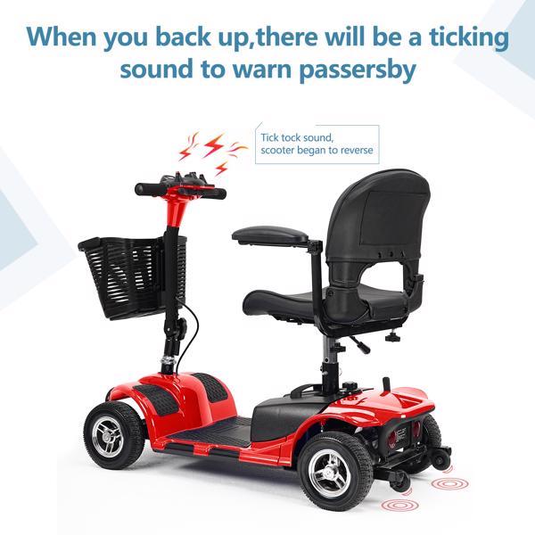 Advanced 4-Wheel Electric Mobility Scooter - Foldable Senior Wheelchair with Long Range Battery