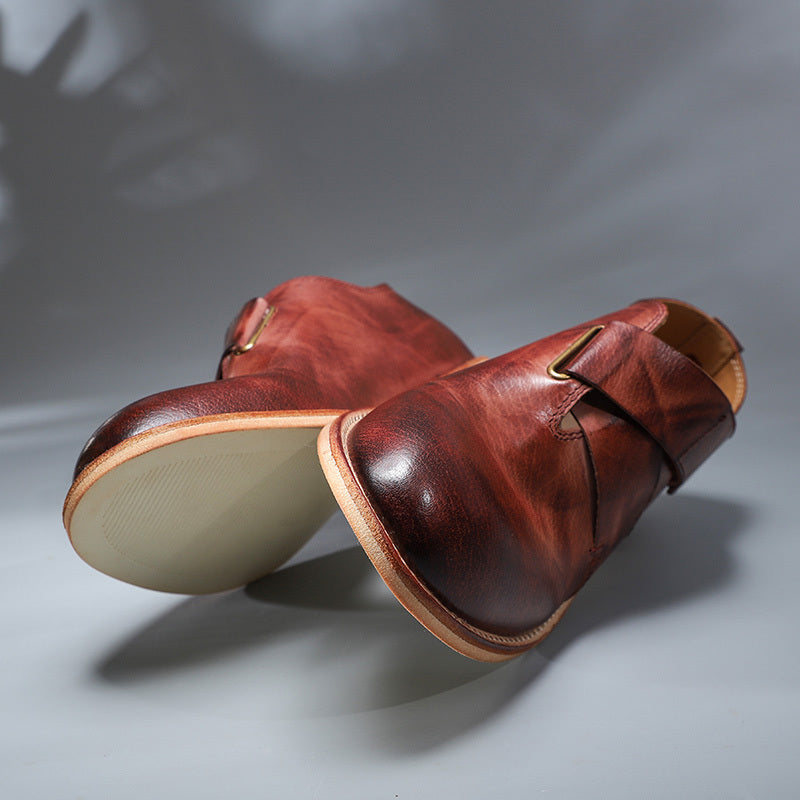 Elegant Cowhide Leather Heightened Casual Women's Shoes