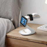 3-in-1 MagSafe Wireless Charging Phone Stand - Premium Magnetic Holder with Built-in Charger