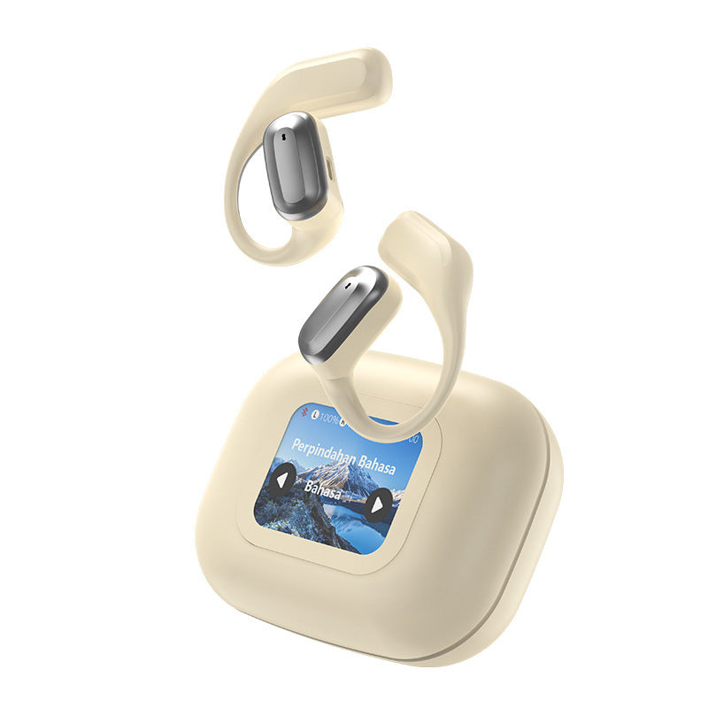 Smart Wireless Translation Earbuds - A16 Multi-Language Bluetooth Headphones with Color Screen