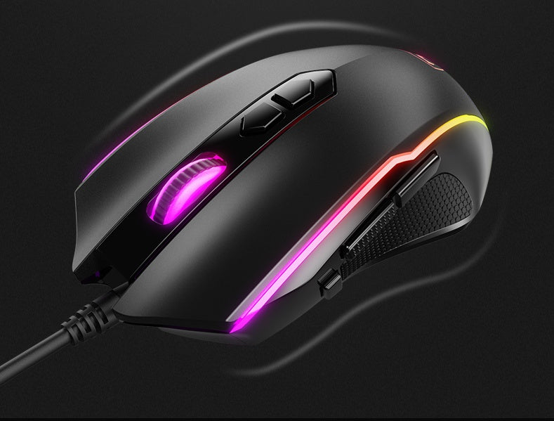 Advanced 7200 DPI Optical Gaming Mouse with RGB Lighting & Macro Keys