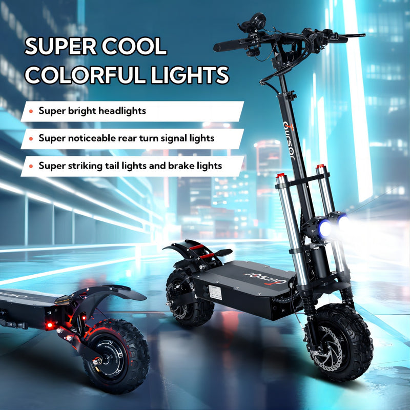 High-Performance 6000W Electric Scooter with Seat - 50MPH Speed & 50 Mile Range